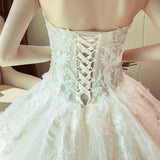 Supply 2025 New Hepburn Princess Dream Brat Simple Bridal Large-Size Super Fairy Long Tail Wedding Dress HZ0517