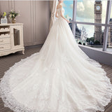 He Law Style Luxury Dream Tail Light Wedding Dress 2026 New Bridal White Shoulder Wedding Dress HZ0517