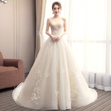 Super Fairy Bramed Light Wedding Dress 2026 New Champagne Coloren Tail French Wedding Dress White And Thin HZ0517
