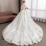 White Wedding Dress French Super Fairy Heavy Industry Star Hepburn 2026 New Bridal Main French Retro Wedding Dress HZ0517