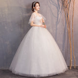 Wedding Dress Bride 2025 New Sexy Self-Innovial Filial Filial Horn Sleeve Wedding Dress HZ0517