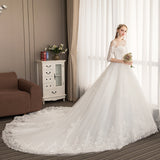 Supply Of Super Xiansen Main Wedding Dress 2026 New Thin White Word Shoulder Bride Tail Wedding Dress HZ0517