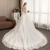 Supply Of Super Xiansen Main Wedding Dress 2026 New Thin White Word Shoulder Bride Tail Wedding Dress HZ0517