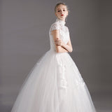 French Light Wedding Dress 2026 New Bridal Maids Go Out Yarn Super Fairy Simple Conservative Starry Little Children HZ0517