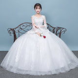 Wedding Dress New 2026 Bride Wedding Long Tail Long Sleeve Slim Slim Thin Korean Version Of The Big And Light Wedding Dress HZ0517