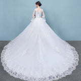 Wedding Dress New 2026 Bride Wedding Long Tail Long Sleeve Slim Slim Thin Korean Version Of The Big And Light Wedding Dress HZ0517