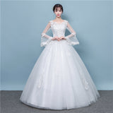 Wedding Dress New 2026 Bride Wedding Long Tail Long Sleeve Slim Slim Thin Korean Version Of The Big And Light Wedding Dress HZ0517