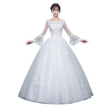 Wedding Dress New 2026 Bride Wedding Long Tail Long Sleeve Slim Slim Thin Korean Version Of The Big And Light Wedding Dress HZ0517