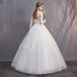 Main Wedding Dress Woman 2026 New Bride Wedding Word Shoulder Drag Long Sleeve Simple Light Wedding Dress Small HZ0517