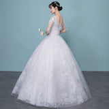 Qidi Wedding Dress 2026 New Spring Bride White Sexy V Collar Korean Princess Slim Slim Simple HZ0517