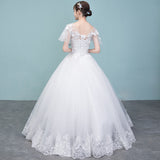 Light Wedding Dress 2026 New White Korean Bridal Word Shoulder Thin Simple Generous Wedding Dress HZ0517
