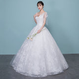 Qidi Wedding Dress 2026 New Spring Bride White Sexy V Collar Korean Princess Slim Slim Simple HZ0517