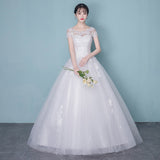 Wedding Dress 2026 New White Shoulder-Shouldered Bridal Simple Temperament To Slim Slimming Woman Wedding Dress HZ0517