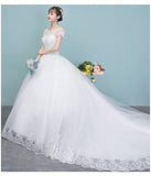 Wedding Dress 2026 New White Shoulder-Shouldered Bridal Simple Temperament To Slim Slimming Woman Wedding Dress HZ0517