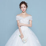 One-Word Shoulder Main Wedding Dress 2026 New French Simple Long Tail Line Simple Light Wedding Dress HZ0517