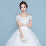 One-Word Shoulder Main Wedding Dress 2026 New French Simple Long Tail Line Simple Light Wedding Dress HZ0517