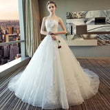 Wedding Dress Bridal Drag Tail Small Man 2026 New White Breast Lace Simple Fairy Temperament Sensi Temperament Wedding Dress HZ0517