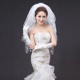 2025 New Bride Wedding Long Gloves Wedding Lace Lace Short White Bow Accessories HZ0517