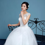 2025 Spring New Lace Wedding Dress A Word Shoulder Display Thin Pony Dress Floor Bride Big Size Wedding Yarn T38 HZ0517