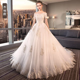Wedding Dress 2026 New Bridal French Word Shoulder Court Tail Wedding Dress With Dream Princess Light Wedding Dress HZ0517