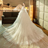 Light Main Wedding Dress 2026 New Long Tail French Retro Bridal Heavy Industry Super Xiansen Heben Thin Woman Wedding Dress HZ0517