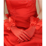 New Lace Bridal Gloves Red Lace Gloves Short With Finger Gloves Red Bridal Wedding Gloves HZ0517