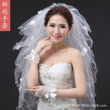 Bride Special Short Gloves Brides Wedding Lace Five Finger Embroidery Gloves Wedding Dress Accessories HZ0517
