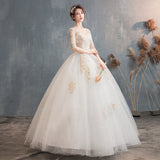 2025 New Champagne White Wedding Dress Small Super Fairy Dream Wedding Dress F52 HZ0517