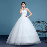 2025 Spring New Lace Wedding Dress A Word Shoulder Display Thin Pony Dress Floor Bride Big Size Wedding Yarn T38 HZ0517