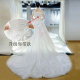 Light Main Wedding Dress 2026 New Bridal Wedding Tugs Tied Thin Simple Word Shoulder Travel Wedding Dress Woman HZ0517