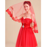 Bridal Head Yarn Korean Lace Lace Yarn Large Red Head Yarn Wedding Tug Head Yarn 1.5 Meters Wedding Dress Matching HZ0517