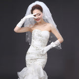 2025 New Bride Wedding Long Gloves Wedding Lace Lace Short White Bow Accessories HZ0517