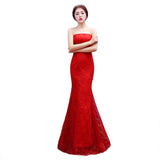 Direct Sales 2025 New Bridal Wedding Dress Korean Fishtail Red Lace Wedding Dress Y01 HZ0517