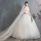 2025 New Supply Wedding Dress One-Word Shoulder Feather Sexy Lace Large Size Wedding Dress F50 HZ0517