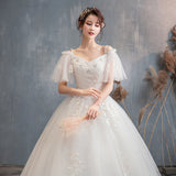 Light Wedding Dress 2025 New One-Word Shoulder Bride Wedding Sling Sen Wearing Thin Dream Wedding Dress F49 HZ0517