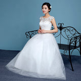 2025 Spring New Lace Wedding Dress A Word Shoulder Display Thin Pony Dress Floor Bride Big Size Wedding Yarn T38 HZ0517