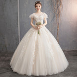 Main Light Wedding Dress 2026 New Bridal French Heavy Industry Hebenqidi Small Simple One-Word Shoulder Wedding Dress HZ0517