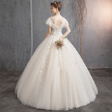 Main Light Wedding Dress 2026 New Bridal French Heavy Industry Hebenqidi Small Simple One-Word Shoulder Wedding Dress HZ0517