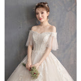 Light Main Wedding Dress 2025 New Bride Pregnant Woman With A Word Of Simple Princess French Hepburn Super Fairy Big-Size Woman HZ0517