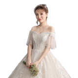 Light Main Wedding Dress 2025 New Bride Pregnant Woman With A Word Of Simple Princess French Hepburn Super Fairy Big-Size Woman HZ0517