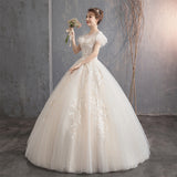 Main Light Wedding Dress 2026 New Bridal French Heavy Industry Hebenqidi Small Simple One-Word Shoulder Wedding Dress HZ0517