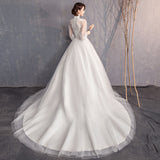 Mori Style Wedding Dress 2026 New French Retro Bridal Princess Long Tail Collar Long Sleeve Thin And Light Wedding Dress HZ0517