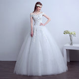 Wedding Dress Bride 2026 New Large-Size Slim Slim Wedding Dress Word Thin Shoulder Thin Korean Style Ponhong Skirt HZ0517