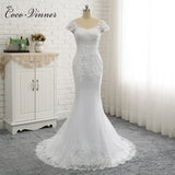 Lew-Back Lace Mermaid Wedding Dress 2026 New Cover Sleeve Wedding Vintage Wedding Small Thin Main Yarn HZ0517