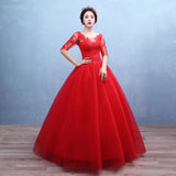 Direct Sales 2025 New Bridal Wedding Dress Shoulder-To-Shoulder Red Wedding Dress T47 HZ0517
