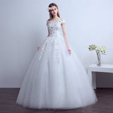 Wedding Dress Bride 2026 New Large-Size Slim Slim Wedding Dress Word Thin Shoulder Thin Korean Style Ponhong Skirt HZ0517
