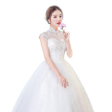 2025 New Bridal Wedding Dress Collar Shoulder Lace Large Size Wedding Dress Woman T49 HZ0517