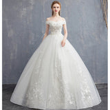 Wedding Dress 2026 New Word Shoulder Bride Thin High-Waist Pregnant Simple Small Tail HZ0517