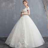 Wedding Dress 2026 New Word Shoulder Bride Thin High-Waist Pregnant Simple Small Tail HZ0517