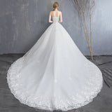 Sen Family Light Wedding Dress With Thin Korean Dream Princess Drag Tail Super Fairy Bride Wedding Yarn 2026 New Model HZ0517